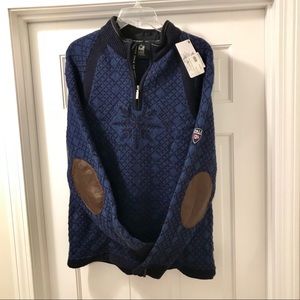 Dale of Norway Sweater NWT Mens L Blue and Black
